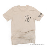 The King of Ice Cream - (Pocket Size) - Ice Cream Sleeve Detail - Unisex Tee