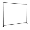 8'H x 10'W Step and Repeat Adjustable Aluminum Tube Frame - Black