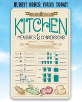 Kitchen Conversions - Metal Sign