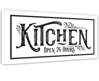 Kitchen Open 24 hrs - Canvas