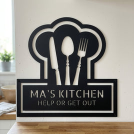 Custom Metal Wall Art - Personalized Kitchen Sign