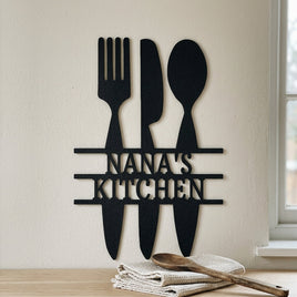 Custom Metal Wall Art - Personalized Kitchen Sign