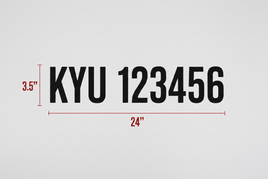 KYU Number Decal – Choose Your Size