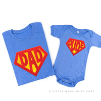 Super Dad / Super Dude - Set of 2 Lakeside Blue Tees