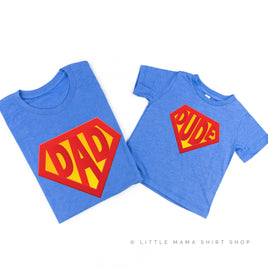 Super Dad / Super Dude - Set of 2 Lakeside Blue Tees