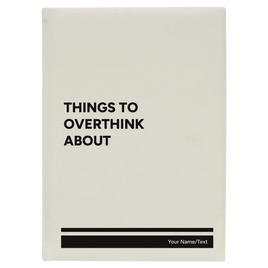 Personalized Things to Overthink About Leatherette Sketch Book (large) | White