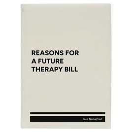 Personalized Reasons For a Future Therapy Bill Leatherette Sketch Book (large) | White