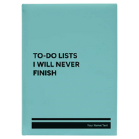 Personalized TO DO List Leatherette Sketch Book (large) | Teal
