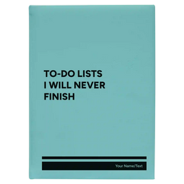 Personalized TO DO List Leatherette Sketch Book (large) | Teal