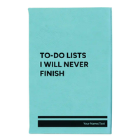 Personalized TO DO List Leatherette Sketch Book (small) | Teal