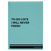 Personalized TO DO List Leatherette Sketch Book (large) | Teal