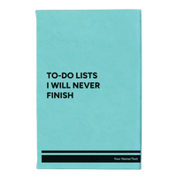 Personalized TO DO List Leatherette Sketch Book (small) | Teal