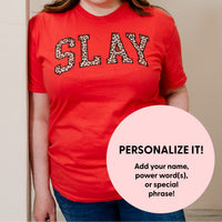 Varsity Leopard - Semi-Custom - Comfort Colors Tee
