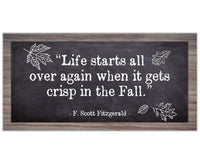 Life Starts All Over in Fall - Canvas
