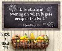 Life Starts All Over in Fall - Canvas