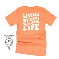 Living My Best Counselor Life - Melty Smiley (pf & b) - Unisex Tee