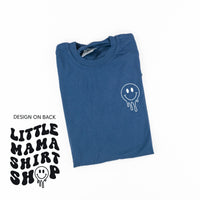 Little Mama Shirt Shop® MELTY Logo w/ Smiley Pocket - Comfort Colors Tee