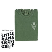 Little Mama Shirt Shop® MELTY Logo w/ Smiley Pocket - Comfort Colors Tee