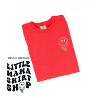 Little Mama Shirt Shop® MELTY Logo w/ Smiley Pocket - Comfort Colors Tee