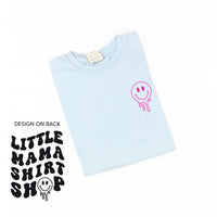 Little Mama Shirt Shop® MELTY Logo w/ Smiley Pocket - Comfort Colors Tee