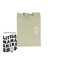 Little Mama Shirt Shop® MELTY Logo w/ Smiley Pocket - Comfort Colors Tee