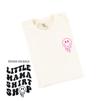 Little Mama Shirt Shop® MELTY Logo w/ Smiley Pocket - Comfort Colors Tee