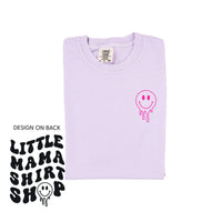 Little Mama Shirt Shop® MELTY Logo w/ Smiley Pocket - Comfort Colors Tee