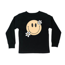 Big Smiley w/ Flowers - Child Long Sleeve Tee