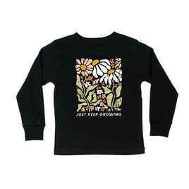 Just Keep Growing - Black Child Long Sleeve Tee