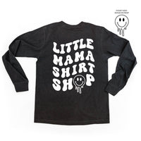 Little Mama Shirt Shop® MELTY Logo w/ Smiley Pocket - LONG SLEEVE COMFORT COLORS TEE
