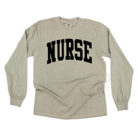 NURSE (Varsity) - LONG SLEEVE COMFORT COLORS TEE