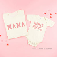 Mama - Varsity / Mama's Bestie - Set of 2 Matching Tees