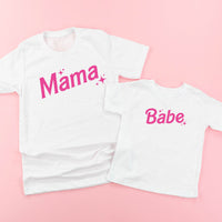 Mama + Babe (Barbie Party) - Set of 2 Tees