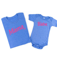 Mama + Babe (Barbie Party) - Set of 2 Tees