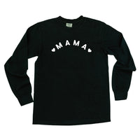 Mama (Two Hearts) - Long Sleeve Comfort Colors Tee