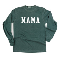 Mama - Varsity - Long Sleeve Comfort Colors Tee
