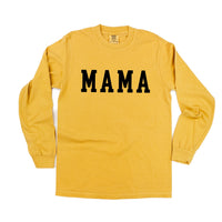 Mama - Varsity - Long Sleeve Comfort Colors Tee