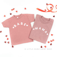 Mama / Babe (Two Hearts) - Set of 2 Tees