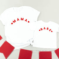 Mama / Babe (Two Hearts) - Set of 2 Tees