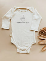 Mama's Coffee Date Organic Bodysuit Long Sleeve