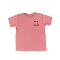 Pocket Fruit (Front) w/ Group of Smiley Fruit (Back) - Child Tee