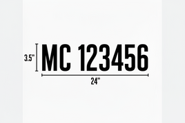 MC Number Decal – Choose Your Size