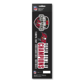 FANMATS 30763 Tampa Bay Buccaneers 2021 Super Bowl LV Champions 2 Piece Team Slogan Decal Sticker Set