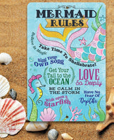 Mermaid Rules - Metal Sign
