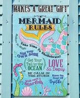 Mermaid Rules - Metal Sign