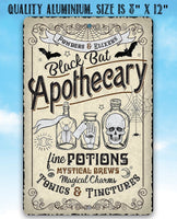 Black Bat Apothecary - Metal Sign