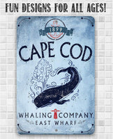 Cape Cod Whaling Company - Metal Sign