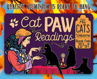 Cat Paw Readings - Metal Sign