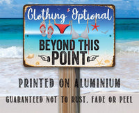 Clothing Optional - Metal Sign