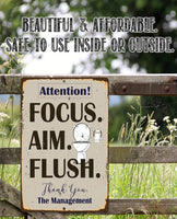 Focus Aim Flush - Metal Sign